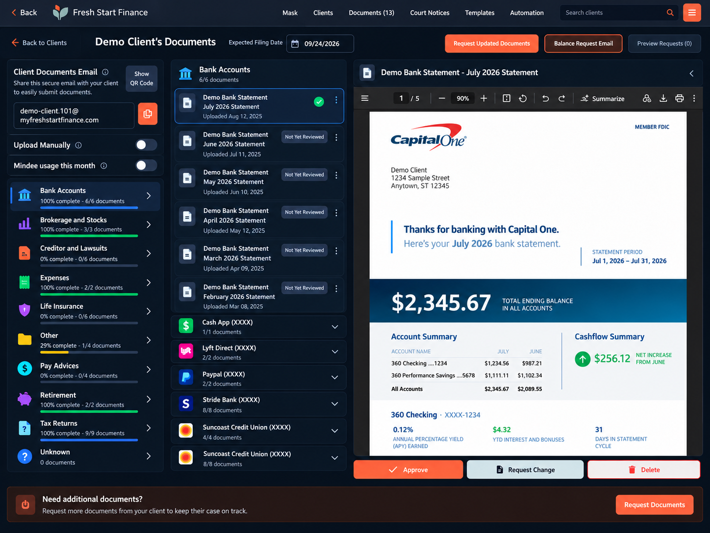 Fresh Start automatic document organization