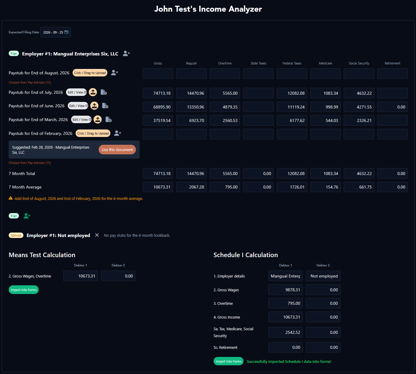 Fresh Start Finance Income Analyzer