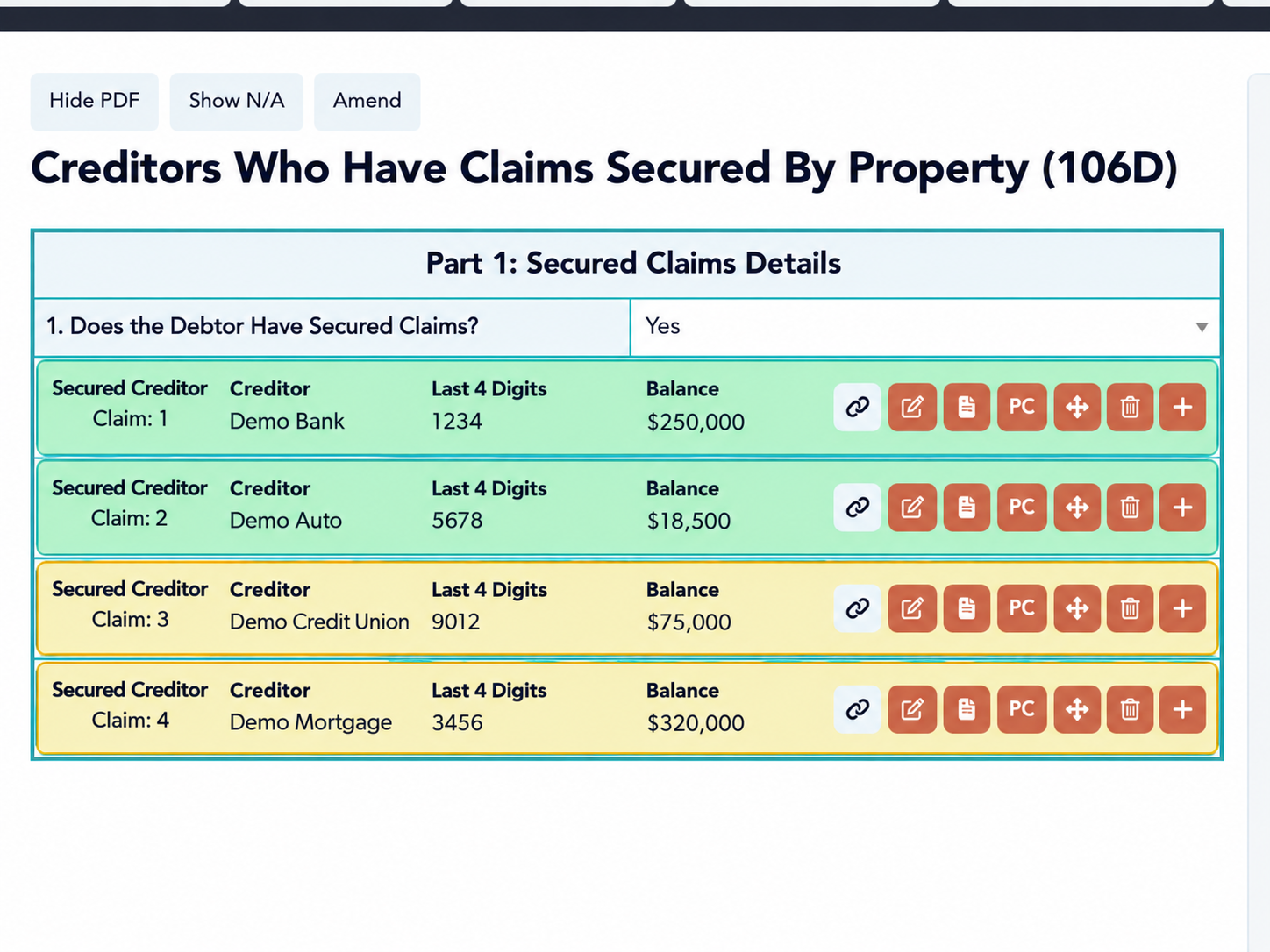 Proof of claim workflow